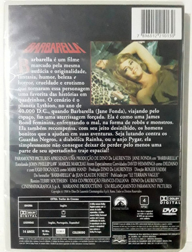 Dvd Barbarella ( 1968 Jane Fonda ) Lacrado