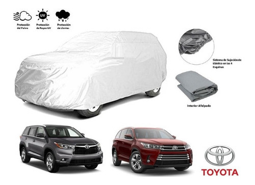 Funda C Broche Cubreauto Afelpada Toyota High Lander 2014