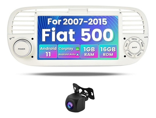 Estéreo Para Fiat 500 2007-2015 Android 11.0 Carplay 1+16g