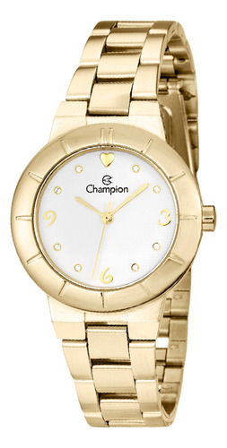 Relógio Feminino Ch26855h Dourado Mostrador Branco