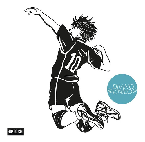 Vinilo De Pared Haikyuu Hinata Animé 40x60