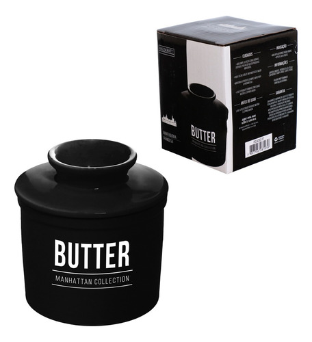 Manteigueira Francesa Cerâmica 240ml Porta Manteiga Manhatan