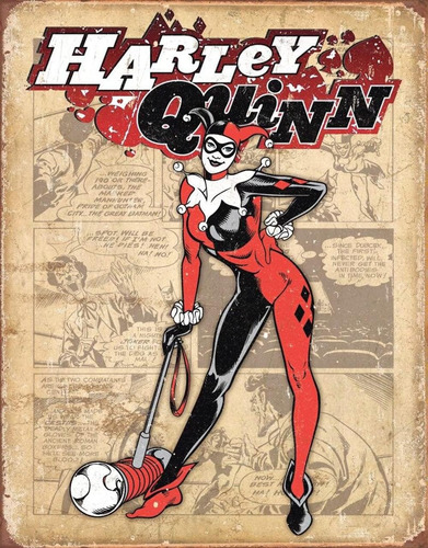 Letrero De Metal Vintage Nostálgico - Harley Quinn Retro
