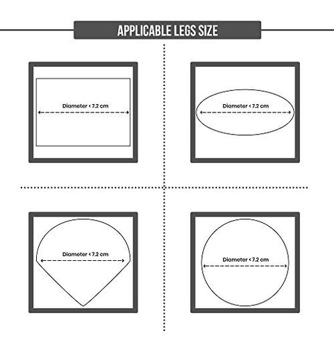 Imagen 8 de 8 de 4 Suplementos Para Muebles Ajustables Cama-sofa-mesa Negro