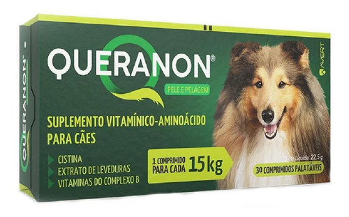 Suplemento Vitamínico Queranon 15kg 30 Comprimidos - Avert