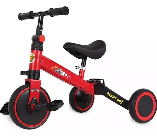 Bicicleta Infantil 3 en 1 Roja