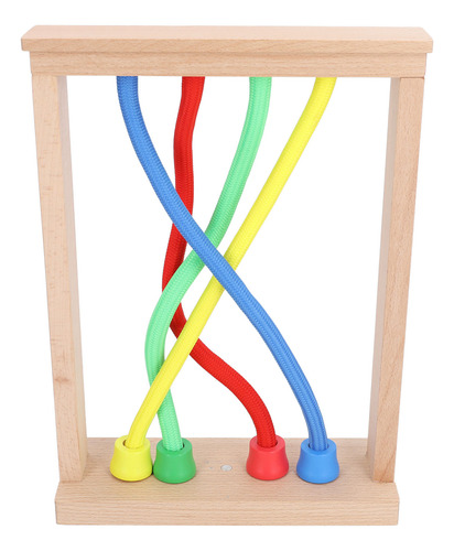 Juego De Anudar Cuerdas Para Niños, De Madera, Mejora El Pen