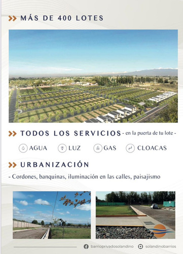 Lotes Barrio Privado Sol Andino Iv - Guaymallén - Venta/financiación/permuta