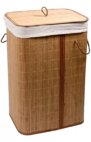 Cesto de ropa Bambú marrón 40 L