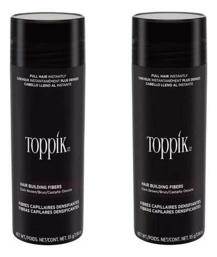 4 Fibra Capilar Toppik 27.5 Gr Color Negro,