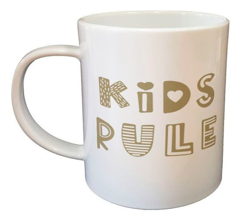 Taza De Plastico Frase Kids Rules Niños Reglas Juegos