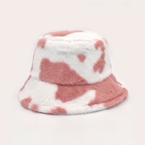 Sombrero Femenino Otoño Invierno Moda Estampado Vaca Cuenca