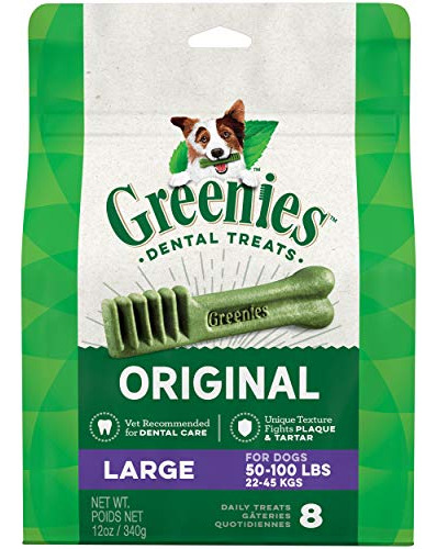 Dog Dental Care Chews Greenies Original, Tamaño Grande, 340