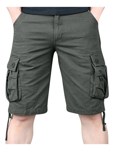 Pantalones Cortos Tipo Cargo F Para Hombre, Talla Grande, Mu
