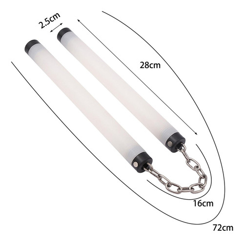 Nunchakus Iluminados, Nunchakus De Led Coloridos, 28 Cm, 2