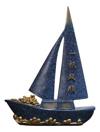 Figura De Barco De Vela Feng Shui, Decoración De Mesa Hecha