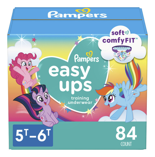 Pampers Easy Ups Boys & Girls Training Pants 5t-6t 84 Count