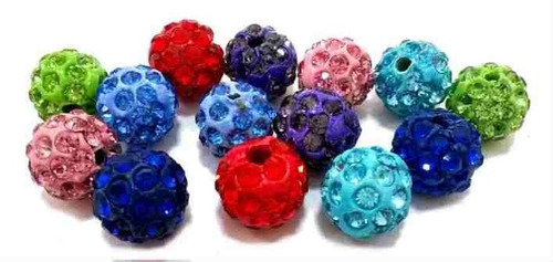 Imagen 3 de 7 de Bola De Fuego Pasante X 100 Unidades Con Strass Seis Colores