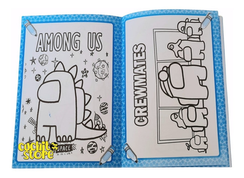 Libro Infantil Para Colorear Pintar Yo Pinto Among Us Niños