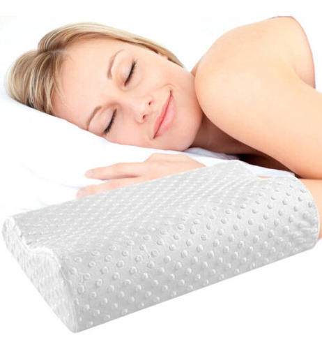 Almohada Terapeutica Con Memoria Latex Natural Cervical Color Blanco