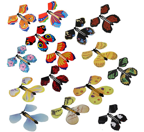 10 Pcs Sorpresa Hada Volando Mariposa Banda De Goma Mordaza
