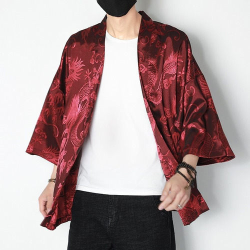 Camisas Kimonos Japoneses Para Hombre, Estilo Harajuku, Mode