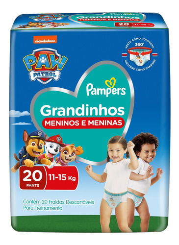 Fralda Descartável Infantil Pants Pampers Grandinhos Pacote 20 Unidades