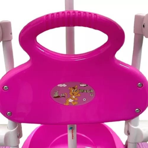 Triciclo Motoca Infantil Pra Passeio Com Empurrador Pedal Luz e