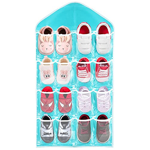 Baby Hanging Shoe Organizers,16 Pockets Over The Door S...