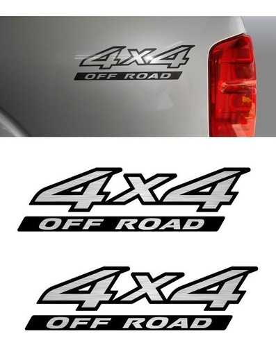 Par Emblema Adesivo 4x4 Off Road Nissan Frontier 2009 Diante