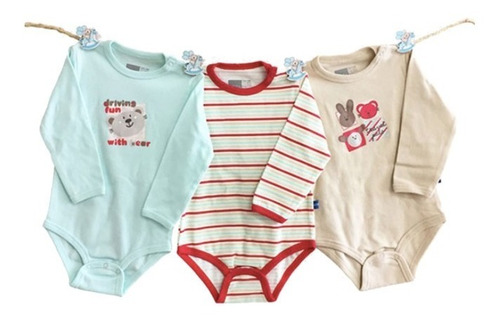 Imagen 1 de 1 de Mota Pack 3 Body Algodón Estampados Bebé Ver Tallas Nuevos