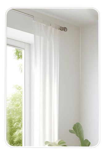 Espejo De Baño Blanco, Espejo Rectangular De 24 X 36 Pulgada