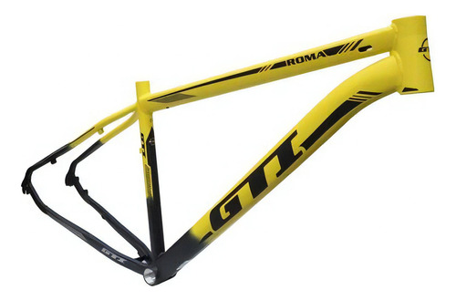 Quadro Bicicleta Aro 29 Gti Roma Alumínio Mtb Cores Cor Amarelo/ Preto Tamanho Del Quadro 19