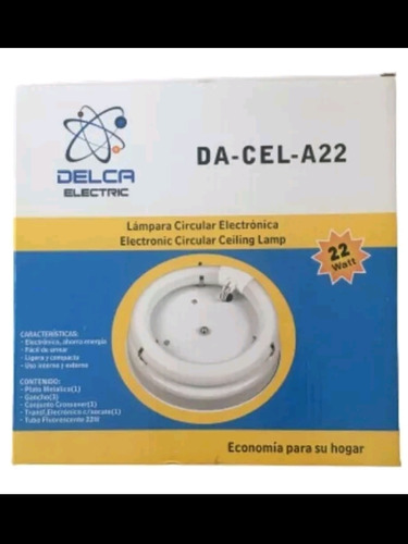 Lámpara Eléctrica Circular 22w Delca 