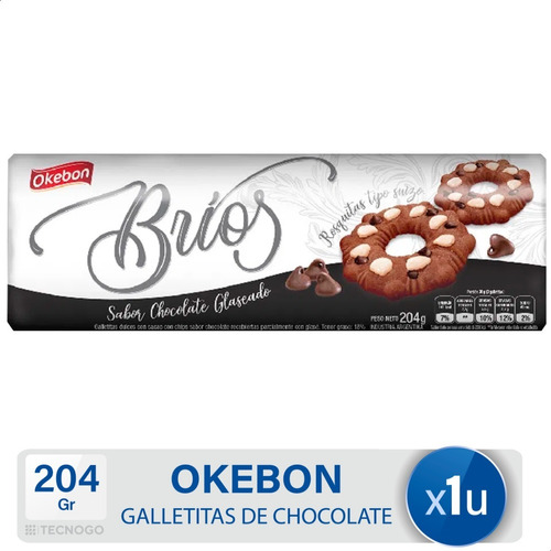 Galletitas Okebon Brios De Chocolate - Mejor Precio