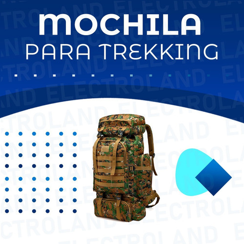 Imagen 2 de 10 de Mochila Trekking Reforzada Camping Viaje Impermeable Mochile