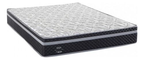 Colchão Quenn 158cm Molas Ensacadas One Atlanta Herval Cor Preto/cinza/branco