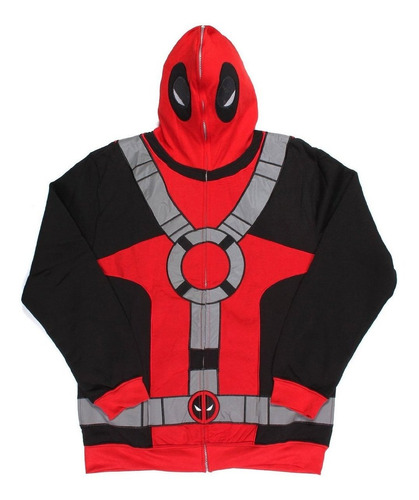 Marvel Deadpool Suit Up Full Mask Sudadera Con Capucha