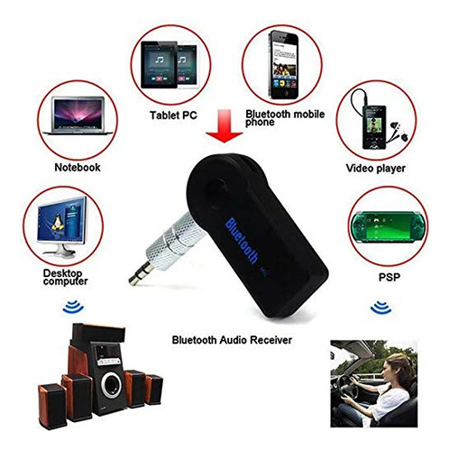 Receptor Bluetooth 5.0 Audio Inalámbrico Con Conector Aux 3.