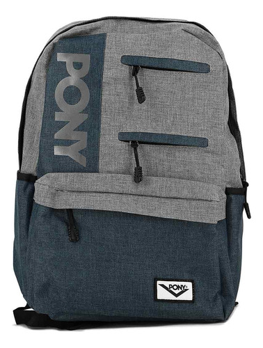 Mochila Pony Queens - Azul-gris