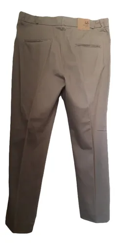 Pantalón Recto De Algodón Beige Con Bolsillos - Likido
