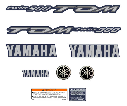 Kit Adesivos Emblema Yamaha Tdm 900 Azul Yhtdm90003