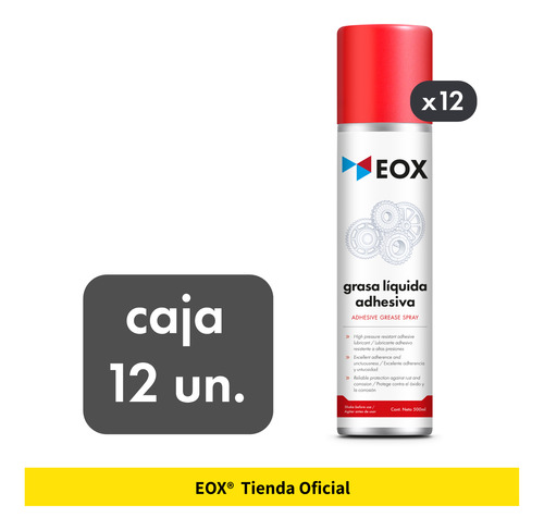 Caja 12 Un. Grasa Líquida Adhesiva Eox 500 Ml