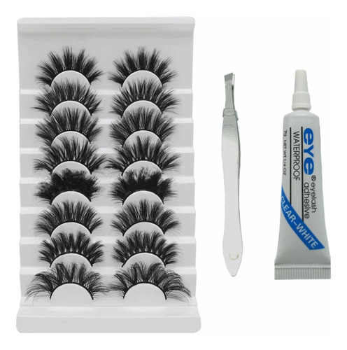 6d Pestañas Postizas Naturales Y Suaves Negras Fluffy Lashes