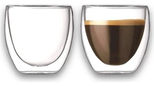 comprar Set X 2 Unidades Taza Vaso Doble Vidrio Cafe Doble Capa 80ml