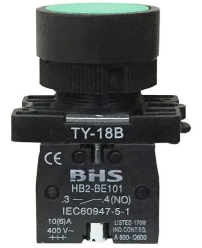 Botão Pulso ( Vd, Vm, Am, Pr )m Base Plástica Furo 22mm