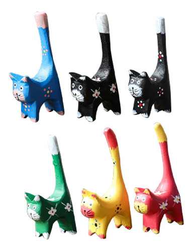 6x Figuras En Miniatura De Gato Esculturas De Animales,