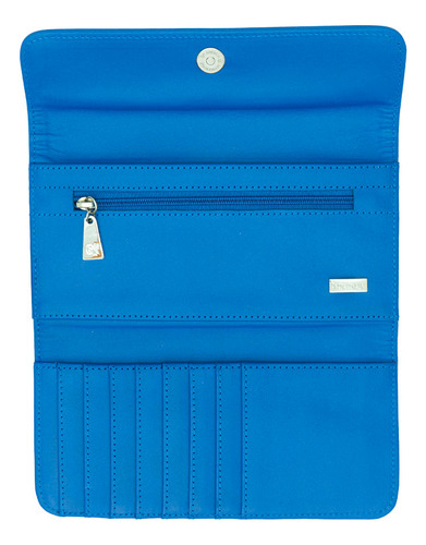 Cartera De Bolsillo Sda Pineda Covalin Diseño Fruta Mexicana Color Piel Azul/azul
