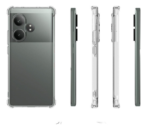 . Funda For Realme Gt6 5g+2*mica,transparent Case,uso Rudo