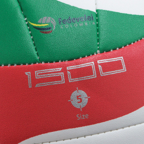 Balón Voleibol Molten V5m1500 #5 Cosido Color Blanco/rojo/verde